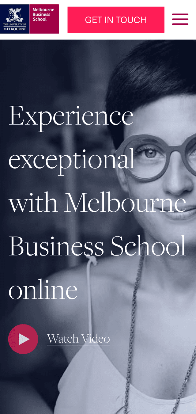 Melbourne Business School screenshot